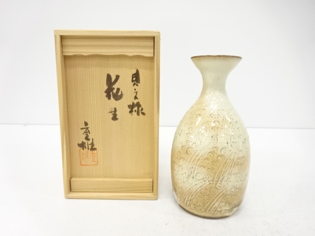 JAPANESE CERAMICS / FLOWER VASE / ARTISAN WORK